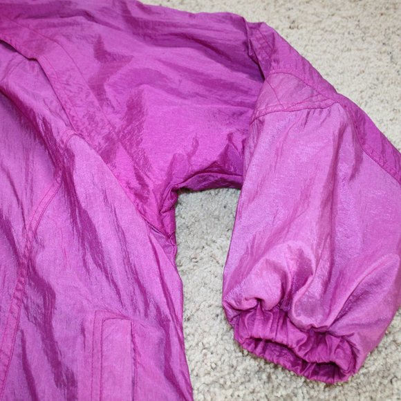 VINTAGE 80's WOMENS PACIFIC TRAIL NYLON MED WEIGHT JACKET FUSCHIA/PURPLE - Picture 4 of 11